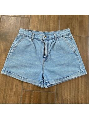 American Eagle Outfitters Blue Jean Shorts High-Waisted Relaxed Fit